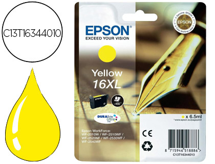 EPSON - Cartuchos ORIGINALES Inyección De Tinta INY AMA 16XL 450P (Ref.C13T16344012)