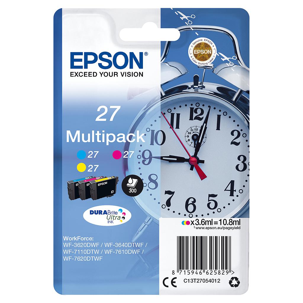 EPSON - Cartuchos ORIGINALES Inyección De Tinta INY PK-3 CMA 27 (Ref.C13T27054012)