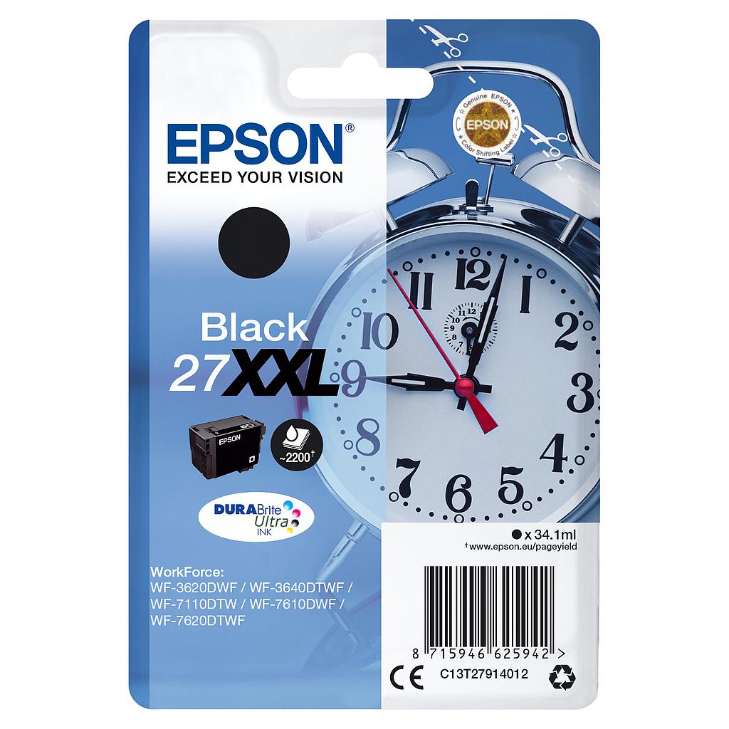 EPSON - Cartuchos ORIGINALES Inyección De Tinta INY NG 2200P 27XXL (Ref.C13T27914012)