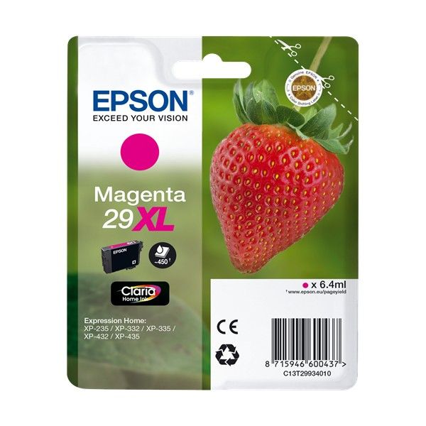 EPSON - Cartuchos Inyección Tinta ORIGINALES 29XL MAGENTA 450pág. (Ref.C13T29934012)