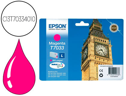 EPSON - Cartuchos ORIGINALES Inyección De Tinta T7033 MG 0,8K (Ref.C13T70334010)