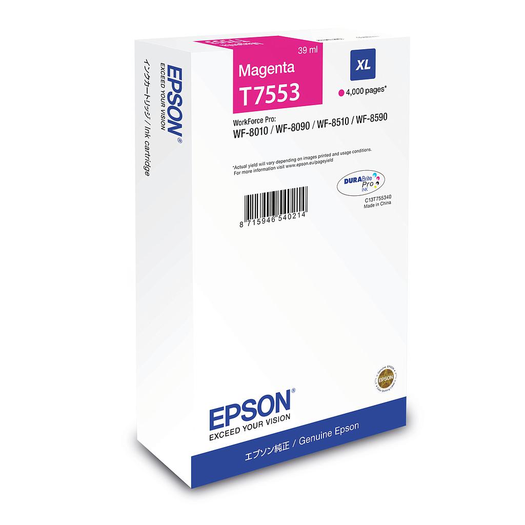 EPSON - Cartuchos ORIGINALES Inyección De Tinta T7554XL MAGENTA (Ref.C13T755340)