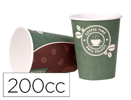 VASO TERMICO CARTON 200 CC PAQUETE DE 50 UNIDADES 