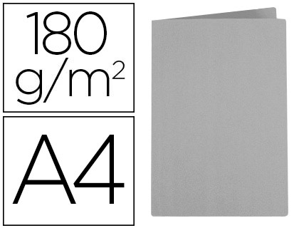 LIDERPAPEL - SUBCARPETA A4 GRIS INTENSO 180G/M2 (Ref.SC26)