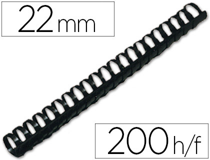 Q-CONNECT - CANUTILLO REDONDO 22 MM PLASTICO BLANCO CAPACIDAD 200 HOJAS CAJA DE 50 UNIDADES (Ref.KF32117)