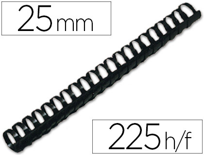 Q-CONNECT - CANUTILLO REDONDO 25 MM PLASTICO BLANCO CAPACIDAD 225 HOJAS CAJA DE 50 UNIDADES (Ref.KF32119)