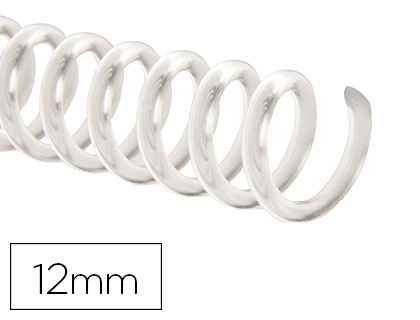 Q-CONNECT - ESPIRAL PLASTICO TRANSPARENTE 32 5:1 12MM 1,8MM CAJA DE 100 UNIDADES (Ref.KF18760)
