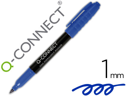 Q-CONNECT - ROTULADOR PARA CD/DVD PUNTA FIBRA PERMANENTE AZUL PUNTA REDONDA 1,0 MM (Ref.KF02301)