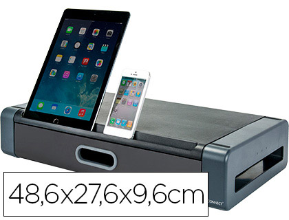 Q-CONNECT - SOPORTE DELUXE PARA MONITOR CON CAJON 48,6 X 27,6 X 9,6 CM (Ref.KF18641)