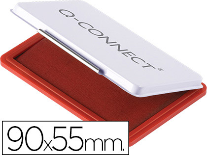 Q-CONNECT - TAMPÓN N.3 90X55 MM ROJO (Ref.KF16316)