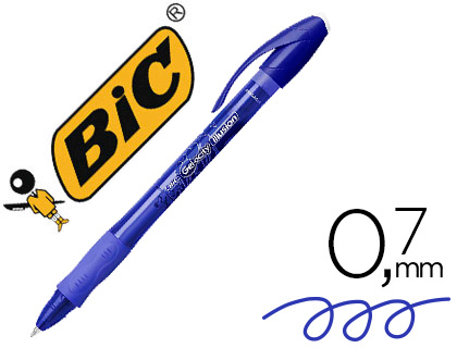 BIC - BOLIGRAFO GELOCITY ILLUSION BORRABLE AZUL PUNTA DE 0,7 MM (Ref.943440)