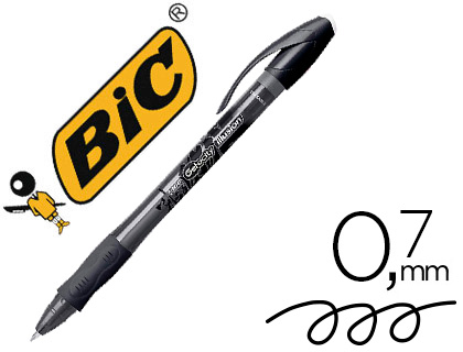 BIC - BOLIGRAFO GELOCITY ILLUSION BORRABLE NEGRO PUNTA DE 0,7 MM (Ref.943441)