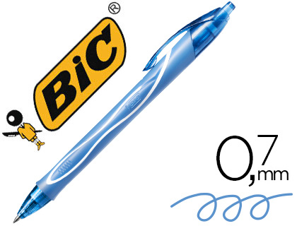 BIC - BOLIGRAFO GELOCITY QUICK DRY RETRACTIL TINTA GEL TURQUESA PUNTA DE 0,7 MM (Ref.964776)