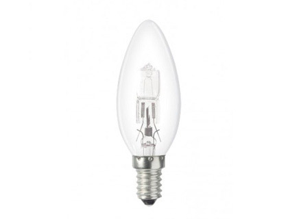 SUNMATIC - BOMBILLA ECO HALOGENA VELA 28W E14 CLARA (Ref.SULCC028HALO)
