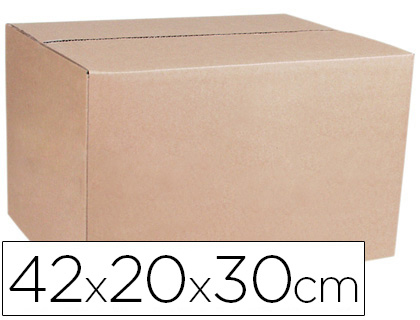 Q-CONNECT - CAJA DE EMBALAR MARRON DOBLE CANAL 420X200X300 MM (Ref.KF14101)