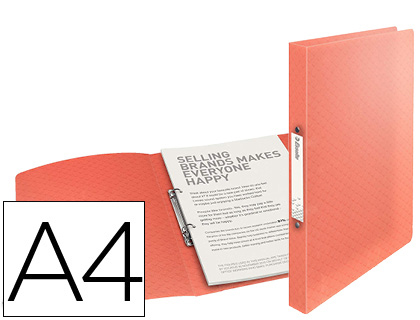 ESSELTE - CARPETA 2 ANILLAS 25 MM DIN A4 COLOUR ICE POLIPROPILENO COLOR ALBARICOQUE (Ref.626241)