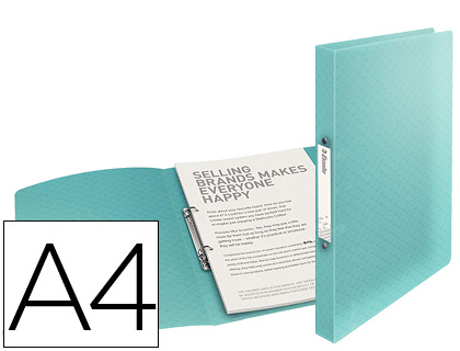ESSELTE - CARPETA 2 ANILLAS 25 MM DIN A4 COLOUR ICE POLIPROPILENO COLOR AZUL (Ref.626242)