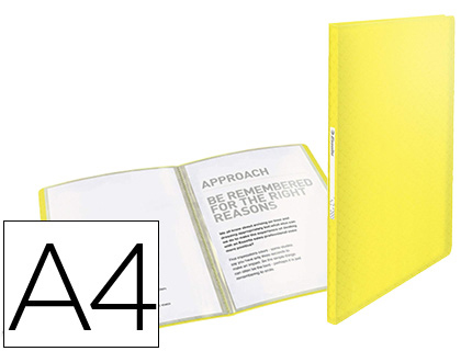 ESSELTE - CARPETA ESCAPARATE COLOUR ICE 40 FUNDAS POLIPROPILENO DIN A4 COLOR AMARILLO (Ref.626225)