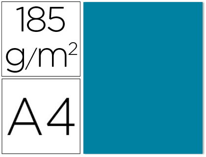 GUARRO - CARTULINA DIN A4 AZUL CARIBE 185 GR PAQUETE DE 50 H (Ref.C400108141)