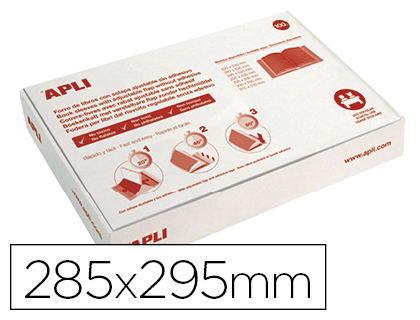 APLI - FORRALIBRO PVC CON SOLAPA AJUSTABLE ADHESIVO 285X295 MM (Ref.16907)