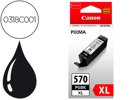 CANON - INK-JET PGI-570 XL PIXMA MG5750 / 6850 / 7750 NEGRO 500 PAG (Ref.0318C001)