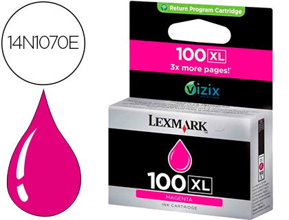 LEXMARK - INK-JET 100XL PRO 205 / S305 / 405 / 505 / 605 / 815 MAGENTA 600 PAG (Ref.14N1070E)