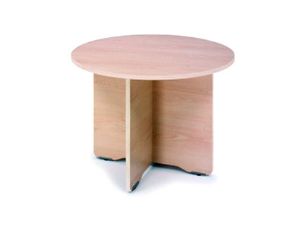 ROCADA - MESA DE REUNION MEETING ESTRUCTURA MADERA GRIS EN ASPAS TABLERO HAYA 100 CM DIAMETRO (Ref.3005AB01)