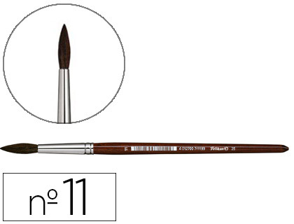 PELIKAN - PINCELES ACUARELA SERIE 25 N.11 VIROLA ALUMINIO (Ref.711192)