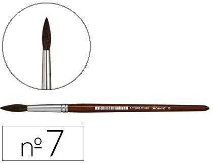 PELIKAN - PINCELES ACUARELA SERIE 25 N.7 VIROLA ALUMINIO (Ref.711150)