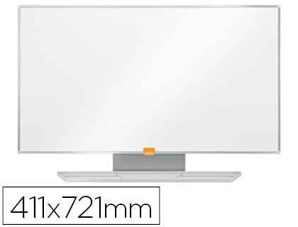 NOBO - PIZARRA BLANCA MAGNETICA ACERO VITRIFICADO WIDESCREEN 32" CON BANDEJAS PARA ROTULADORES 411X15X721 MM (Ref.1905301)