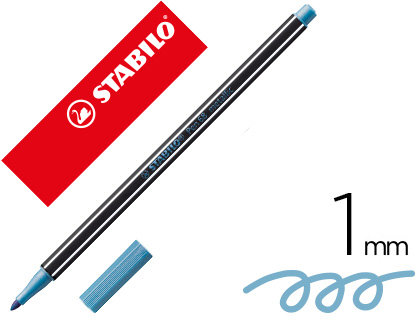 STABILO - ROTULADOR ACUARELABLE PEN 68 METALICO AZUL 1 MM (Ref.68/841)