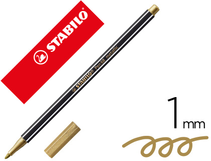 STABILO - ROTULADOR ACUARELABLE PEN 68 METALICO ORO 1 MM (Ref.68/810)