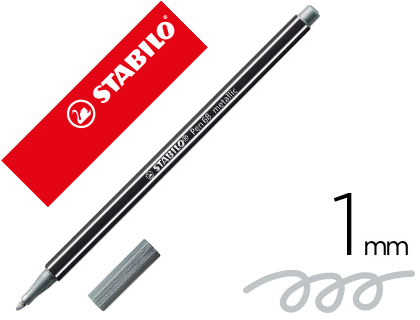 STABILO - ROTULADOR ACUARELABLE PEN 68 METALICO PLATA 1 MM (Ref.68/805)