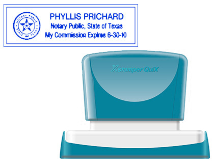 X'STAMPER QUIX - SELLO PERSONALIZABLE COLOR AZUL MEDIDAS 22X69 MM Q-18 (Ref.QPTL-Q2269RU Q18 AZ)