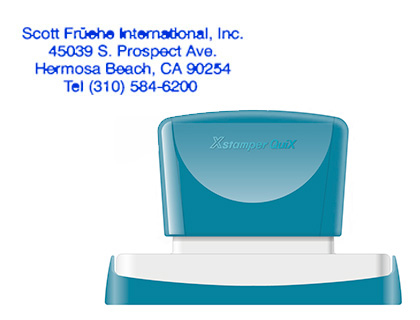 X'STAMPER QUIX - SELLO PERSONALIZABLE COLOR AZUL MEDIDAS 28X78 MM Q-24 (Ref.QPTL-Q2878RU Q24 AZ)
