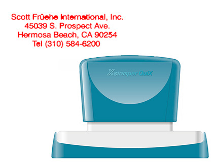 X'STAMPER QUIX - SELLO PERSONALIZABLE COLOR ROJO MEDIDAS 28X78 MM Q-24 (Ref.QPTL-Q2878RU Q24 RO)