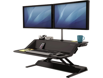 FELLOWES - SOPORTE PARA MONITOR SIT STAND LOTUS AJUSTABLE EN ALTURA NEGRO 81X61X57 CM (Ref.7901)