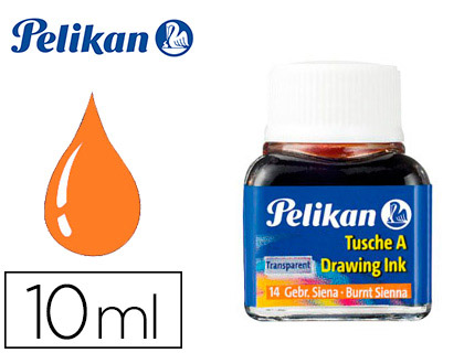 PELIKAN - TINTA CHINA SIENA TOSTADA N.14 FRASCO 10 ML (Ref.201632)