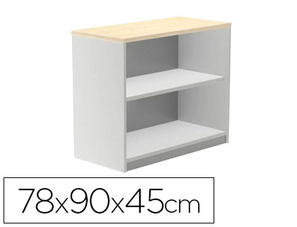 ROCADA - ARMARIO CON DOS ESTANTES SERIE STORE 78X90X45 CM ACABADO AB02 ALUMINIO/GRIS (Ref.1004AB02)