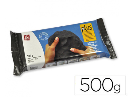 SIO-2 - ARCILLA PLUS QUE ENDURECE AL AIRE NEGRO 500 GR (Ref.2132001000)
