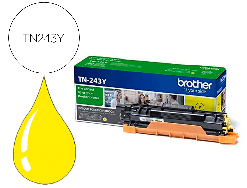 BROTHER - Toner Laser ORIGINALES TN-243Y AMARILLO DCP-l3510cdw/HL-l3270cdw/MFC-l3710cw 1.000pg (Ref.TN243Y)