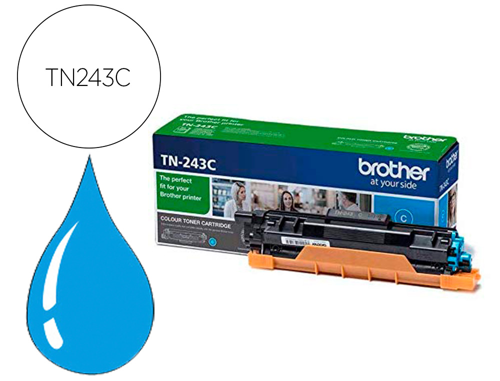 BROTHER - Toner Laser ORIGINALES TN-243C CIAN DCP-l3510cdw/HL-l3270cdw/MFC-l3710cw 1.000pg (Ref.TN243C)