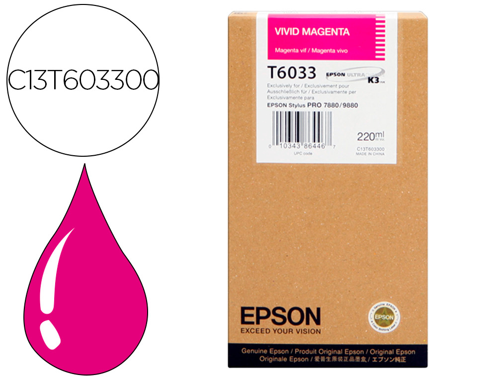 EPSON - Ink-jet gf stylus pro 7880/9880 magenta vivo (Ref. C13T603300)