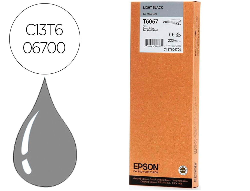 EPSON - Ink-jet gf stylus pro 4880/4800 negro claro (Ref. C13T606700)
