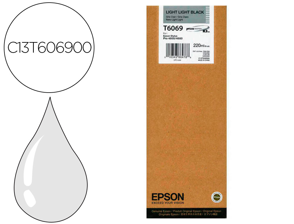 EPSON - Ink-jet gf stylus pro 4880/4800 negro mas claro (Ref. C13T606900)