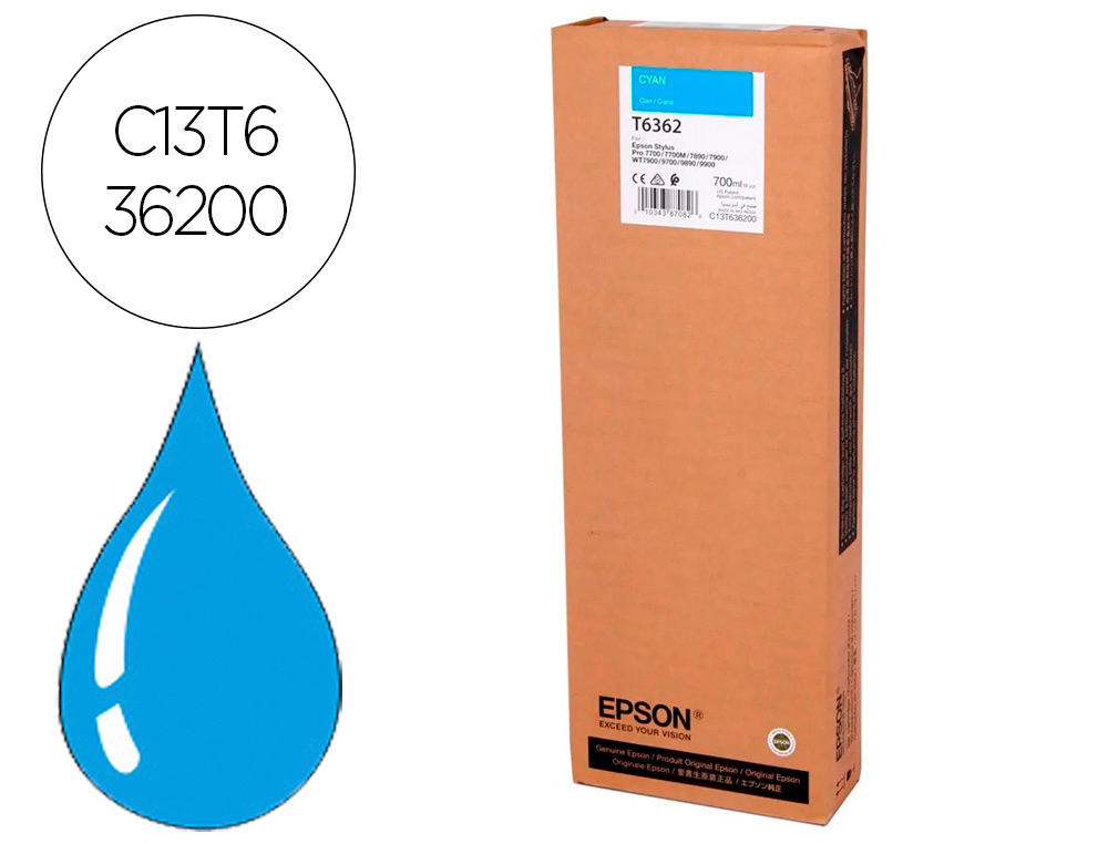 EPSON - Ink-jet gf stylus photo 7900/9900 cian alta capacidad (Ref. C13T636200)