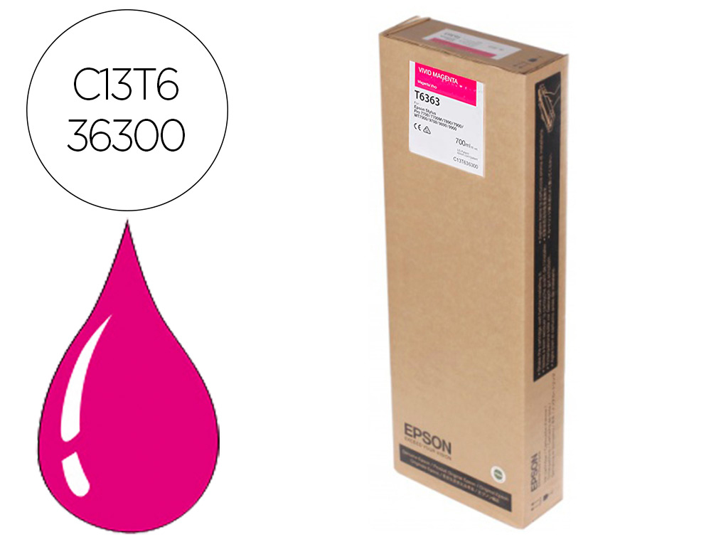 EPSON - Ink-jet gf stylus photo 7900/9900 magenta vivo alta capacidad (Ref. C13T636300)