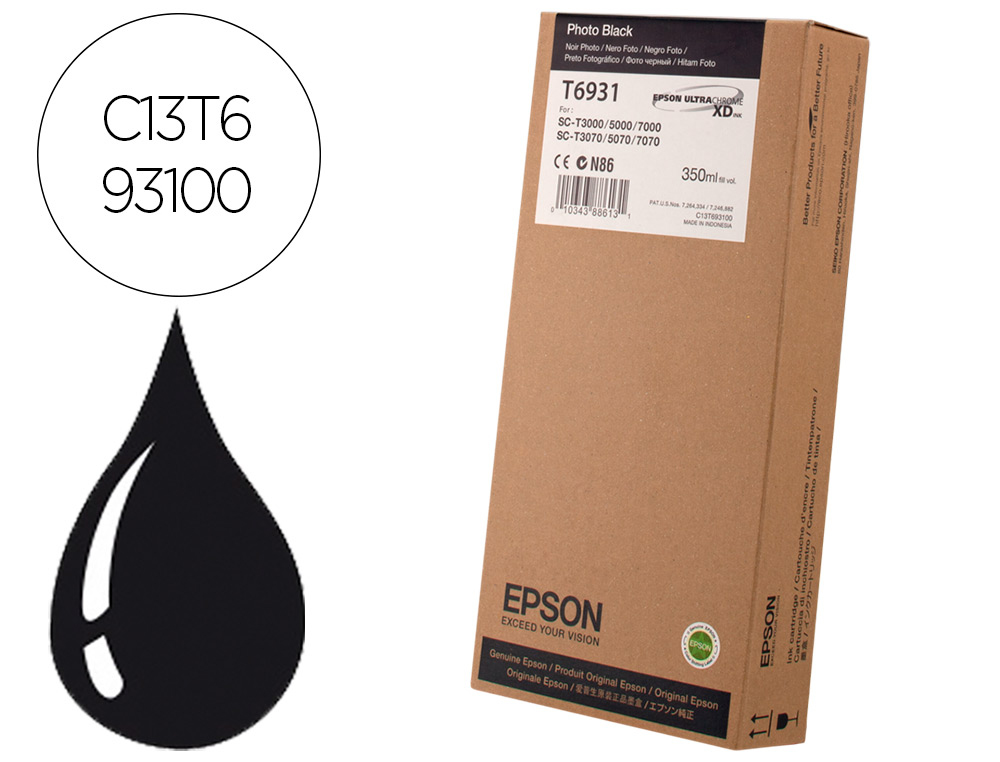 EPSON - Ink-jet gf serie sc-t negro foto 350 ml (Ref. C13T693100)