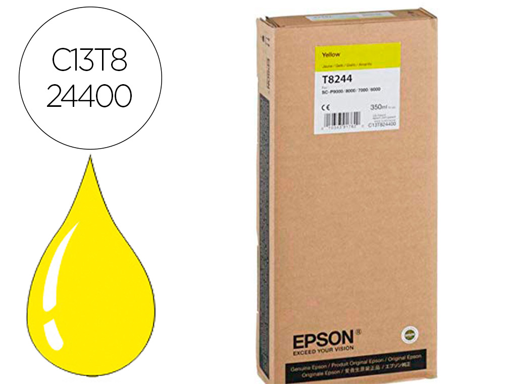 EPSON - Ink-jet gf surecolor serie sc-p amarillo ultrachrome hdx/hd 350ml (Ref. C13T824400)