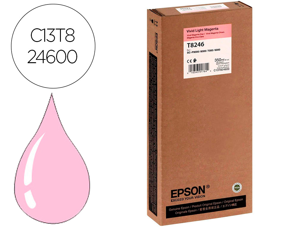 EPSON - Ink-jet gf surecolor serie sc-p vivid light magenta ultrachrome hdx/hd 350ml (Ref. C13T824600)